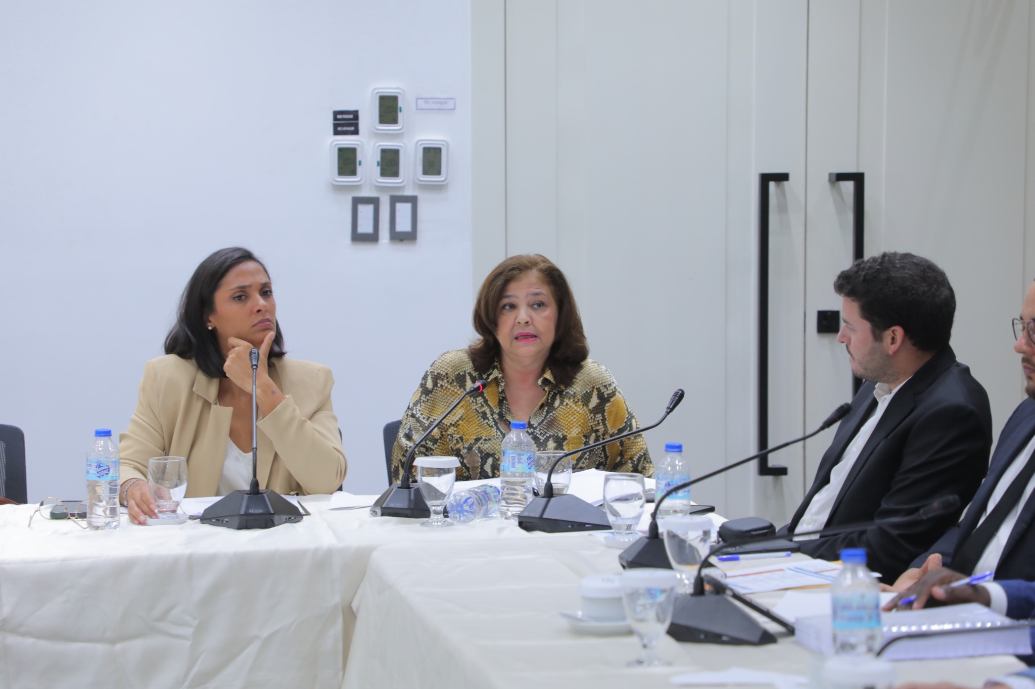 Diputadas de la Comisión de Hacienda durante la audiencia sobre regulación de activos digitales en el Congreso Nacional de República Dominicana, junio 2026.