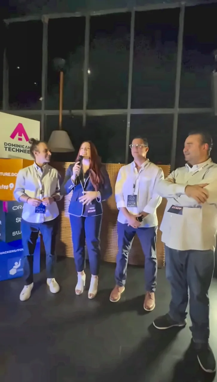 Equipo organizador de Dominicana Tech Week 2026 durante la bienvenida