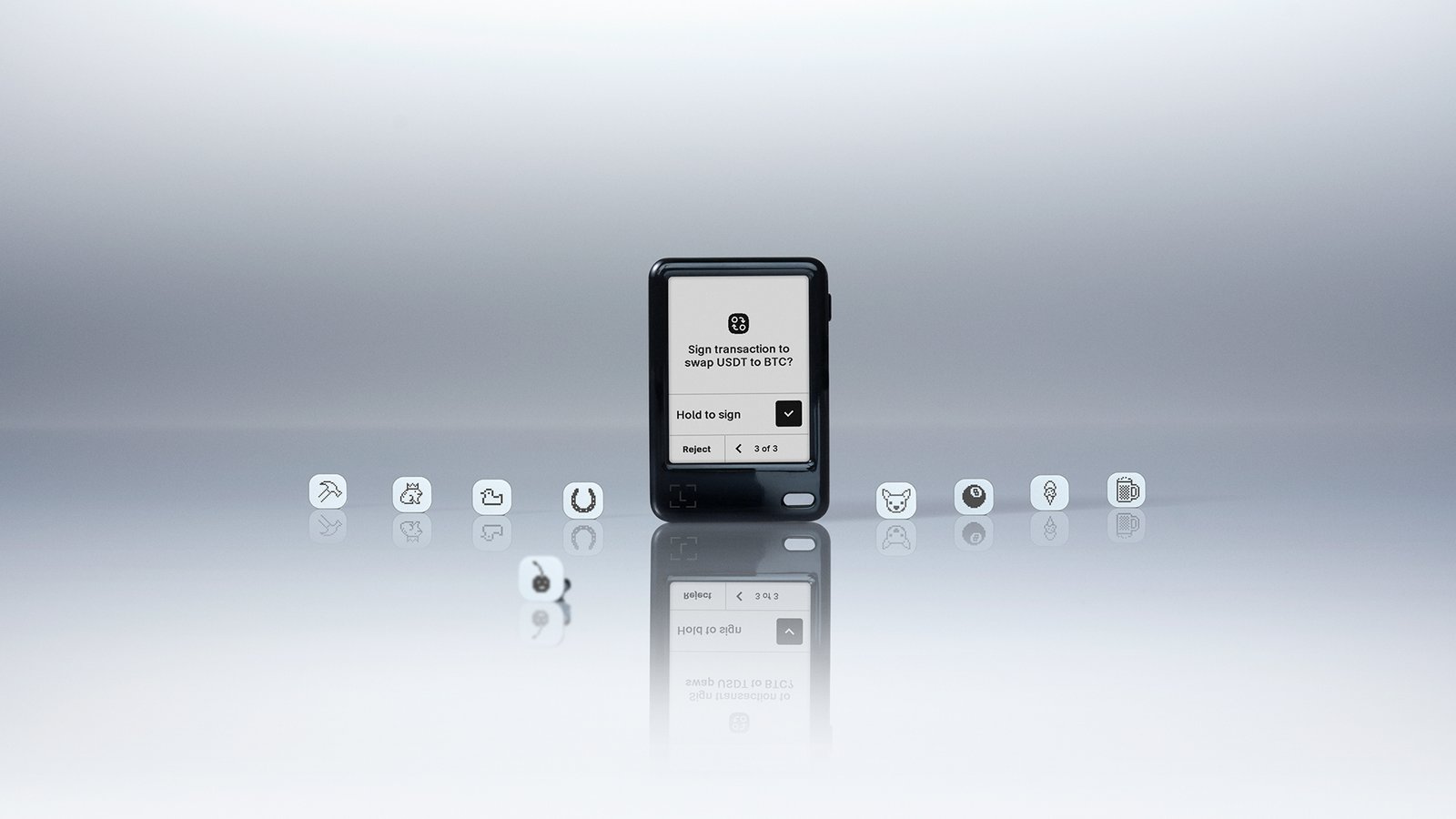 Ledger Nano Gen5 mostrando la confirmación de una operación