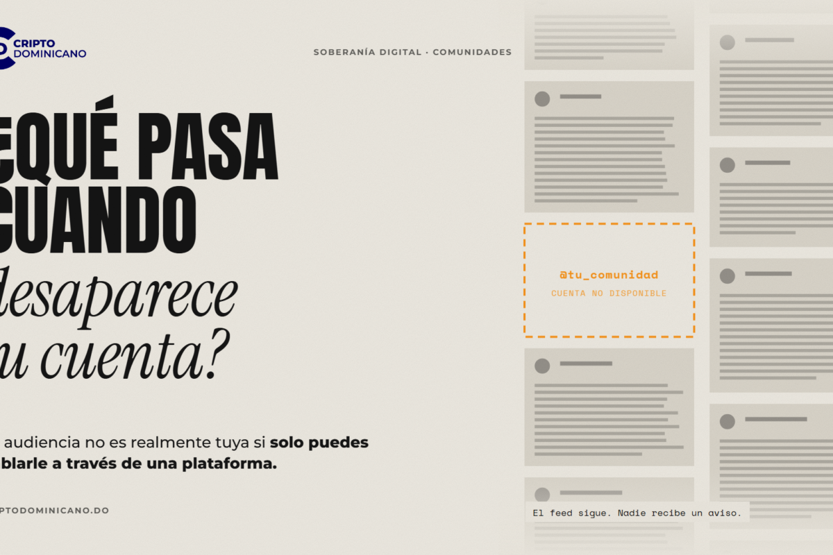 ¿Qué pasa con tu comunidad el día que desaparece tu cuenta?